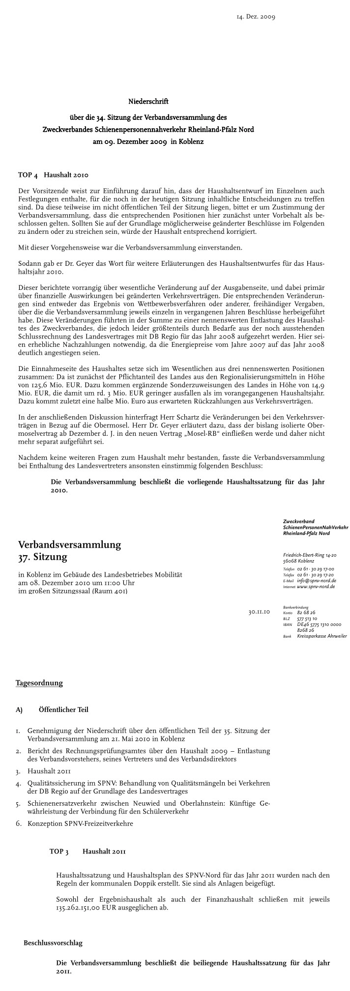 SPNV Haushalte 2010 2011